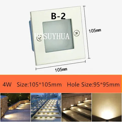 Étanche IP65 3W 5W Led lampe souterraine encastré escalier sol Spot lumière sol jardin paysage mur éclairage extérieur 85 ~ 265V