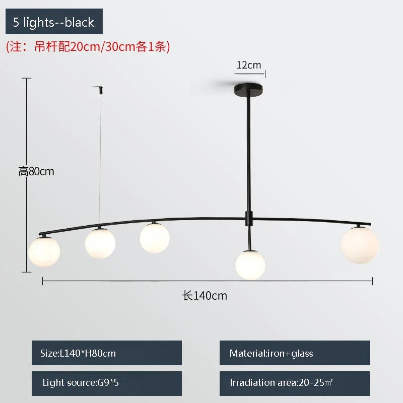suspension moderne en métal et verre pour intérieur