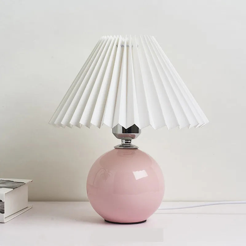 Lampe de table plissée coréenne