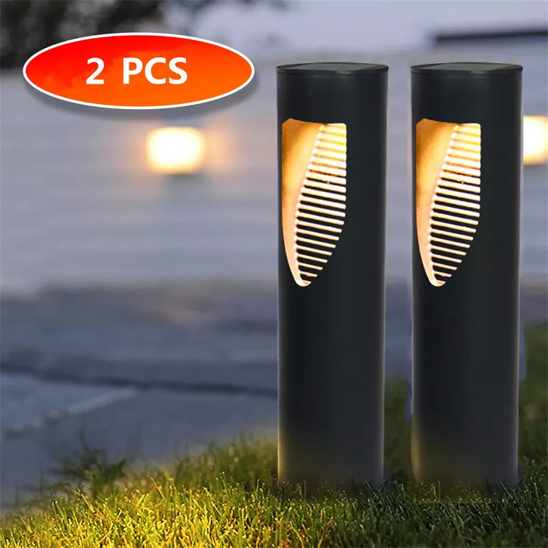 outdoor lighting Lumière de jardin lumière LED solaire IP65 lampe de pelouse simplicité moderne lumières extérieures solaires paysage pelouse borne lumineuse