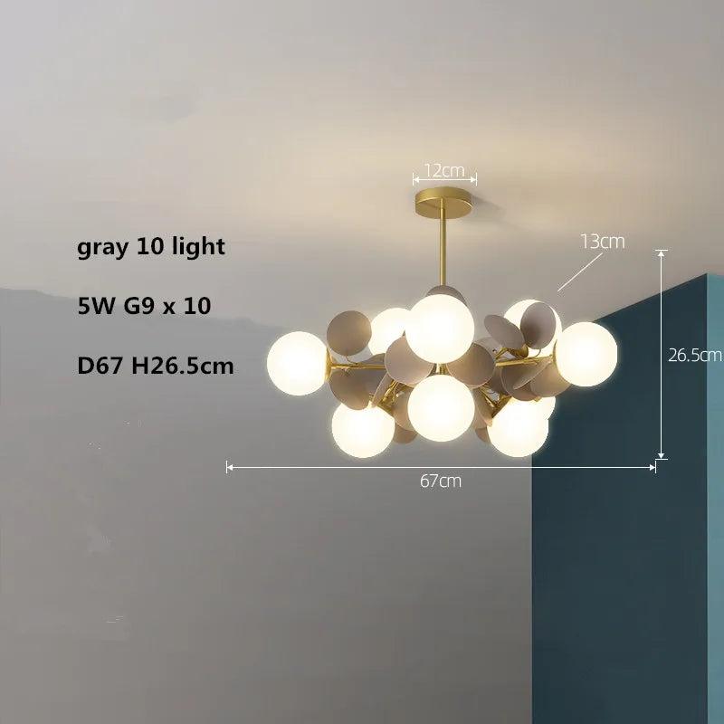 lustre led globe en verre acrylique coloré pour enfants