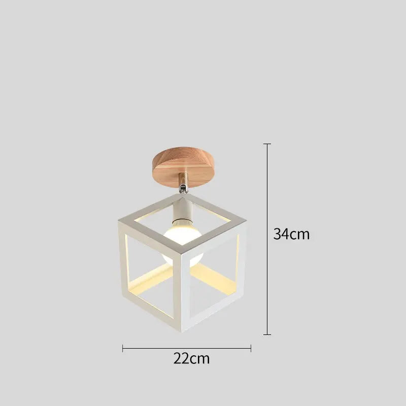 plafonnier led nordique moderne simple en fer triangle