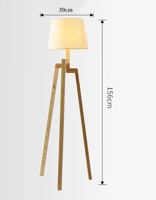 lampadaire nordique en bois design créatif à trois pieds