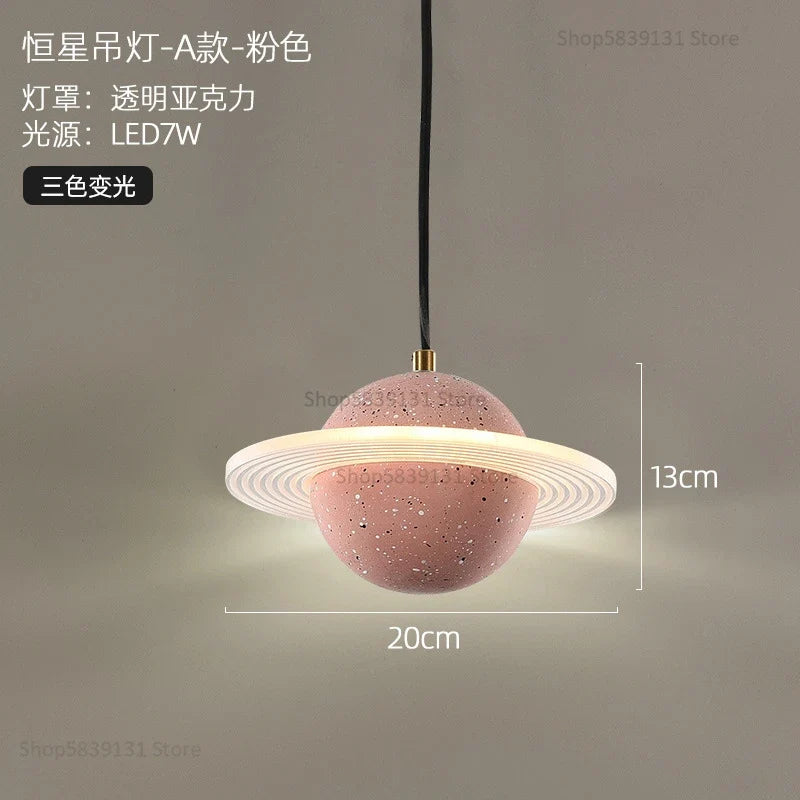 suspension modernes en ciment led pour restaurant barre lumineuse