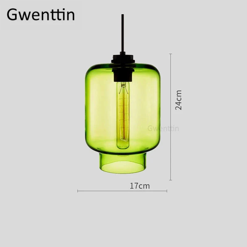 suspension moderne en verre teinté pour décoration intérieure