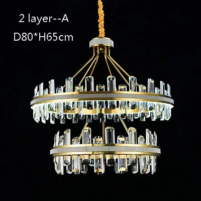 lustre en cristal rond design postmoderne pour un intérieur créatif