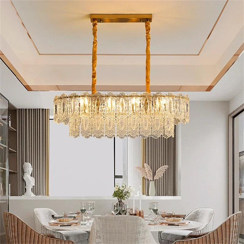 lustre rond en verre artistique pour intérieur moderne