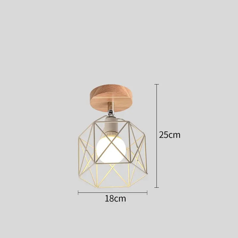 plafonnier led nordique moderne simple en fer triangle
