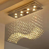 lustre moderne en cristal pour décoration intérieure élégante