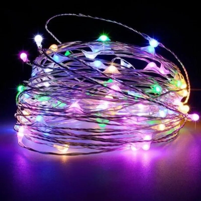 guirlande lumineuse led en fil de cuivre pour décorations de fête