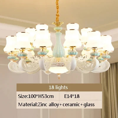 lustre en céramique moderne pour un éclairage élégant intérieur