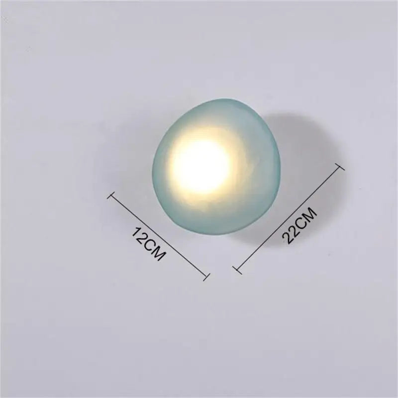 applique murale led galets verre moderne déco intérieur hotel couloir plafonnier éclairage