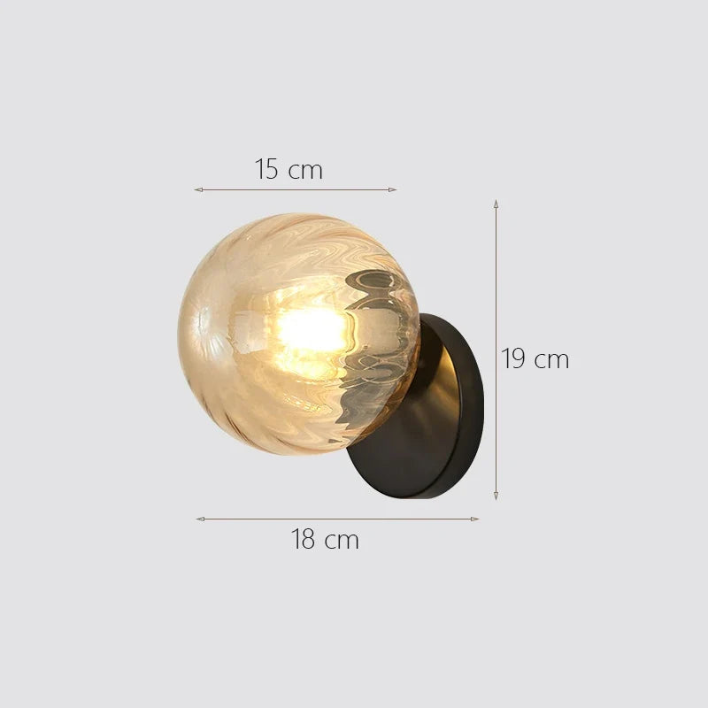 applique murale lune en verre pour décoration intérieure