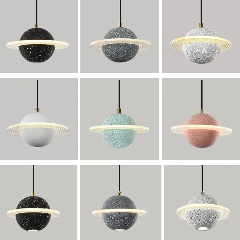 suspension en résine planet pour décoration intérieure moderne