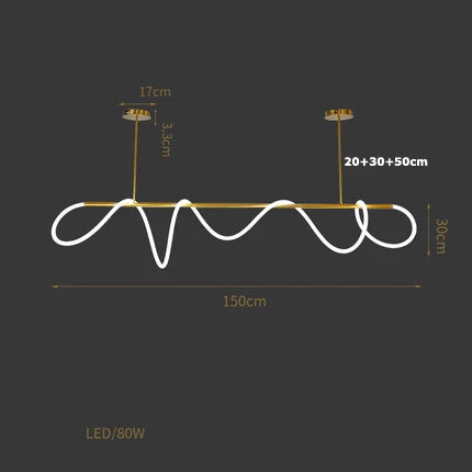 suspension design en forme de notes de musique élégantes