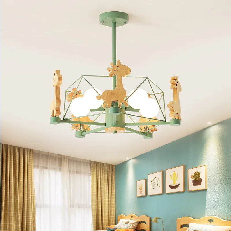 Lustre enfant LED en forme de girafe