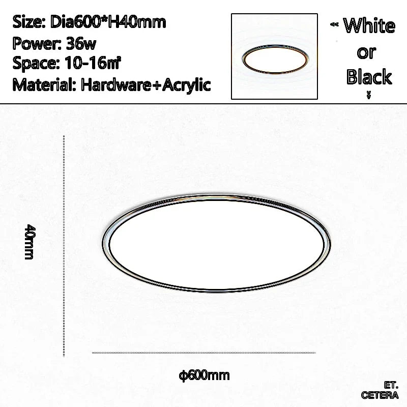 plafonnier led moderne ultra fin pour tous espaces