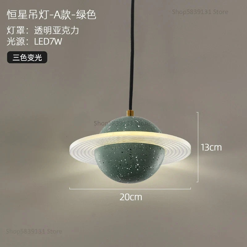 suspension modernes en ciment led pour restaurant barre lumineuse