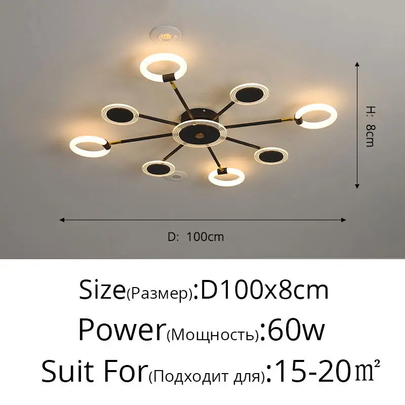 lustre LED design pour intérieur moderne et élégant