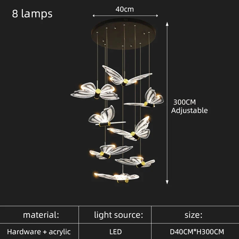 lustre moderne design papillon pour intérieur élégant et chaleureux