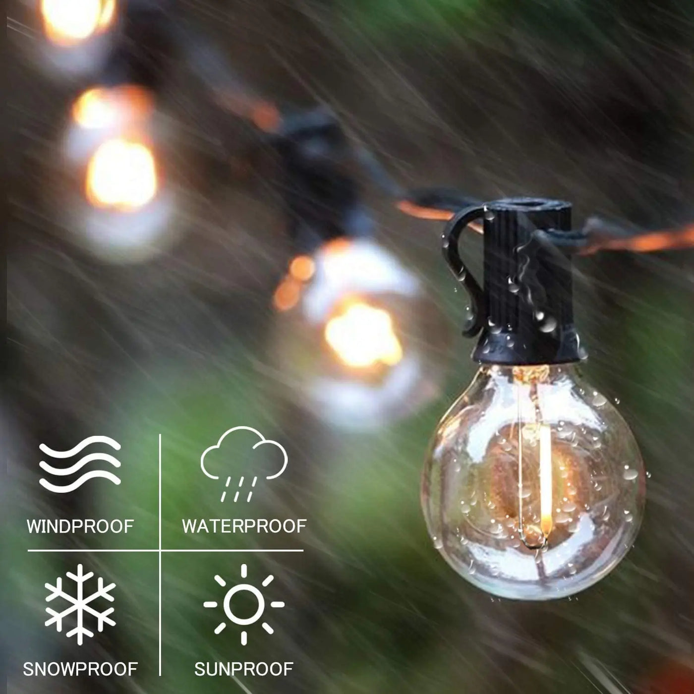 guirlande lumineuse extérieure led ampoules globe décoratives pour jardin terrasse