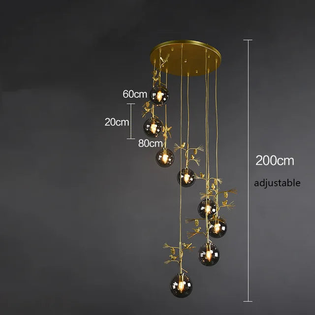 suspension en verre design moderne pour intérieur élégant