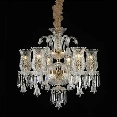 lustre en cristal européen pour décoration moderne et élégante