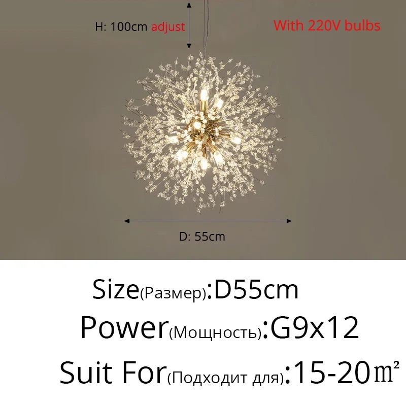 lustre led moderne luciole simple décoration intérieure