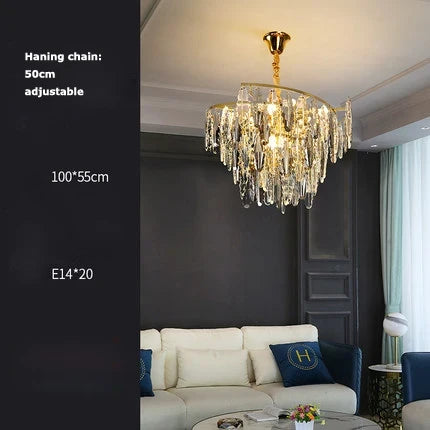 lustre art déco design en cristal et métal élégant