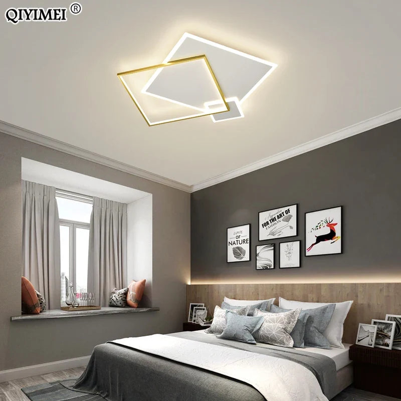 lustre moderne en fer forgé acrylique avec led intégrées