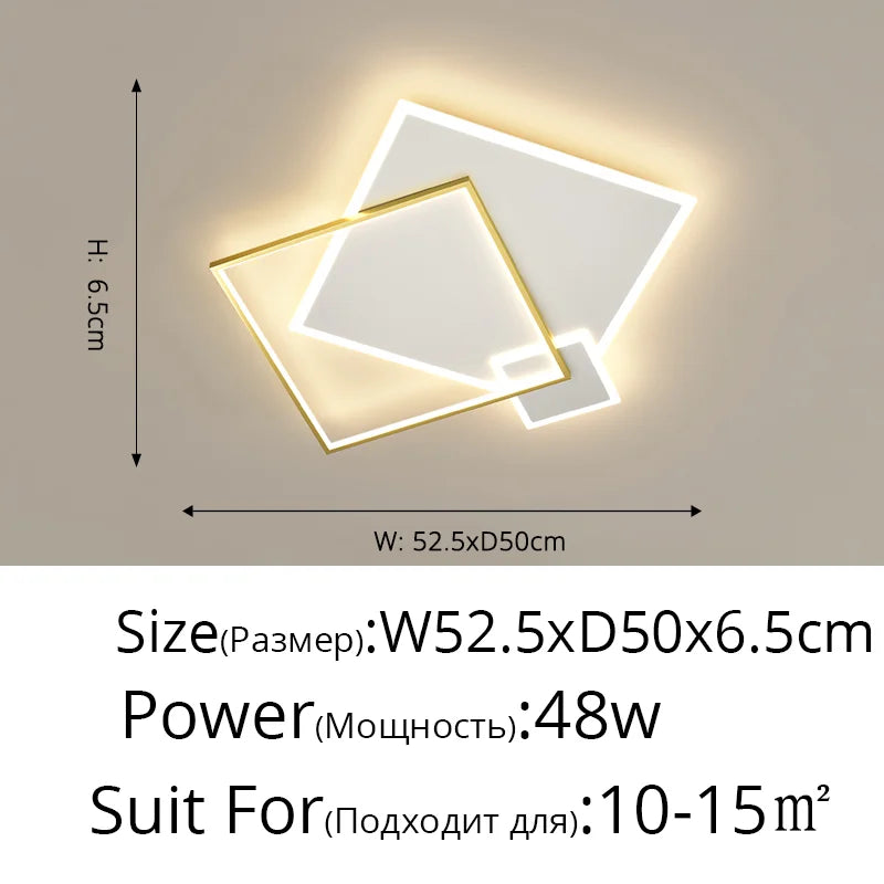 lustre moderne en fer forgé acrylique avec led intégrées
