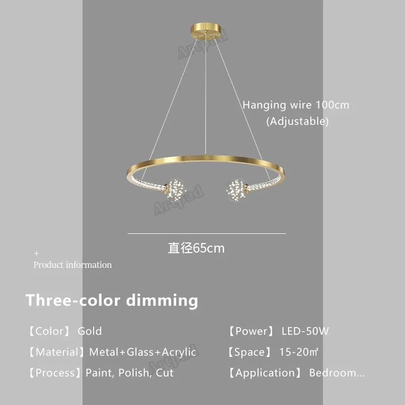 suspension en verre de luxe pour intérieur élégant