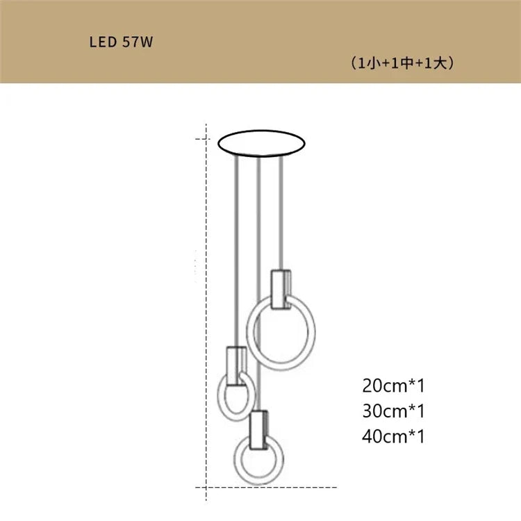 lustre led suspendu style loft pour escalier