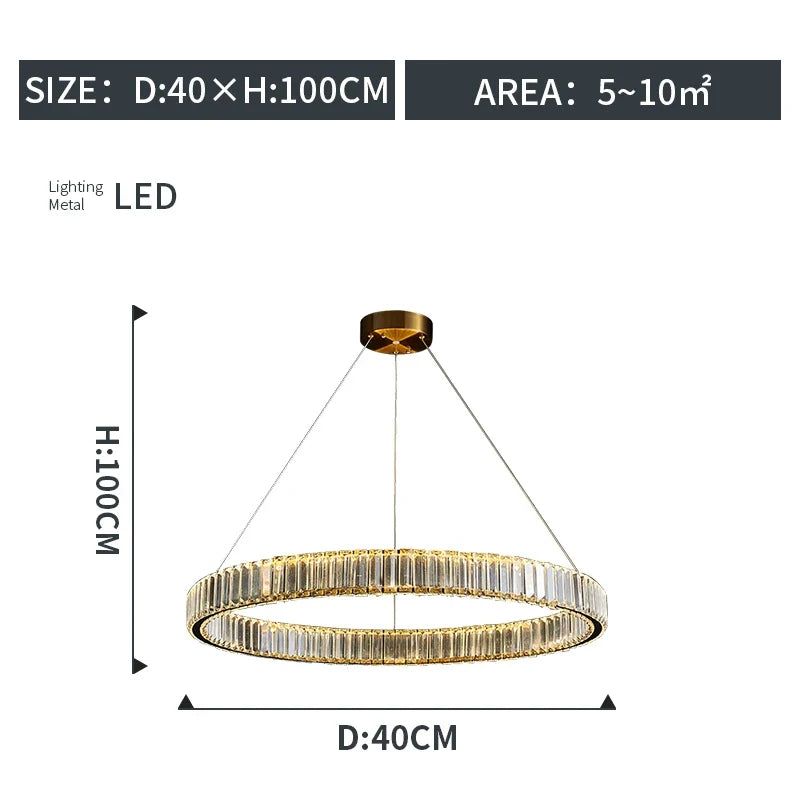 lustre moderne en cristal design haut de gamme élégant et raffiné