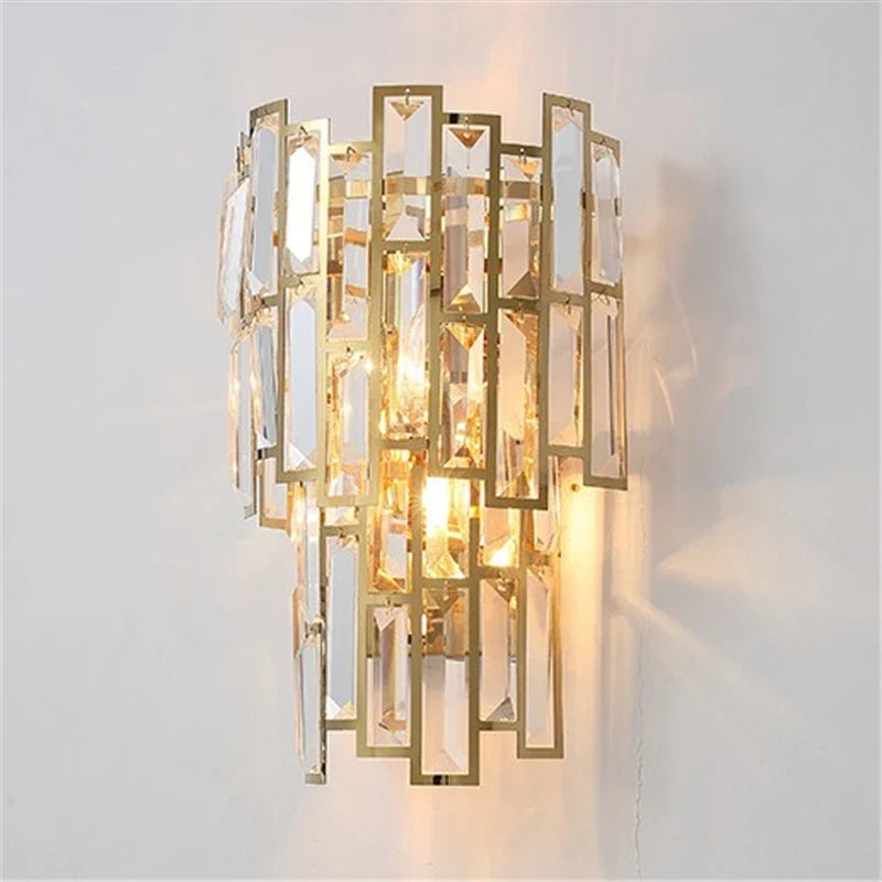 applique murale moderne en cristal pour décoration intérieure élégante