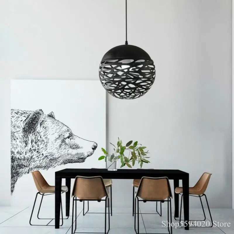 suspension led moderne en métal pour intérieur décoratif