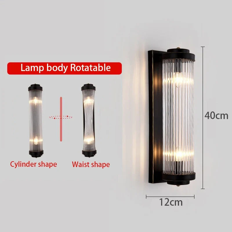 Applique murale Led en cristal post-moderne