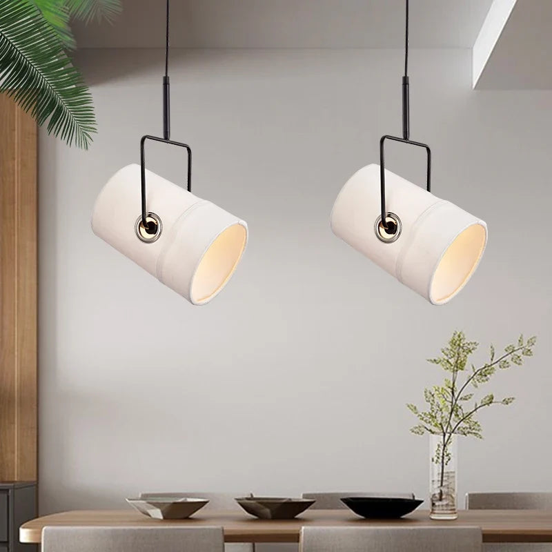 lustre rotatif nordique style loft moderne en tissu