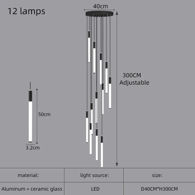 lustre nordique moderne éclairage intérieur design réglable