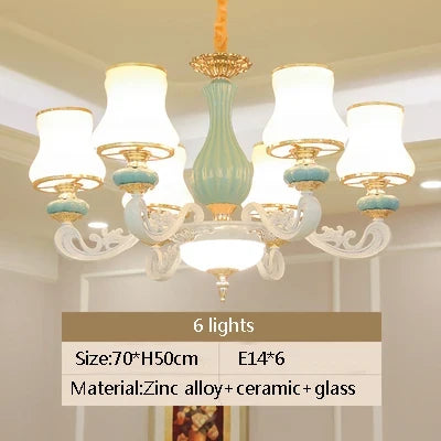 lustre en céramique moderne pour un éclairage élégant intérieur