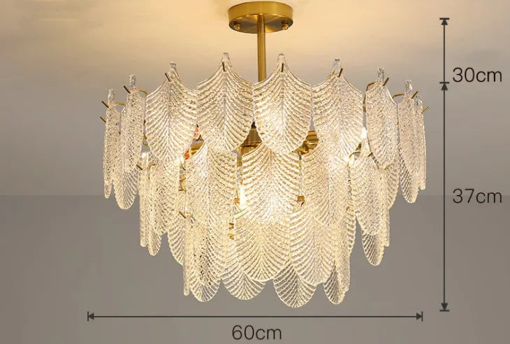 lustre de luxe en verre pour décoration intérieure élégante et moderne