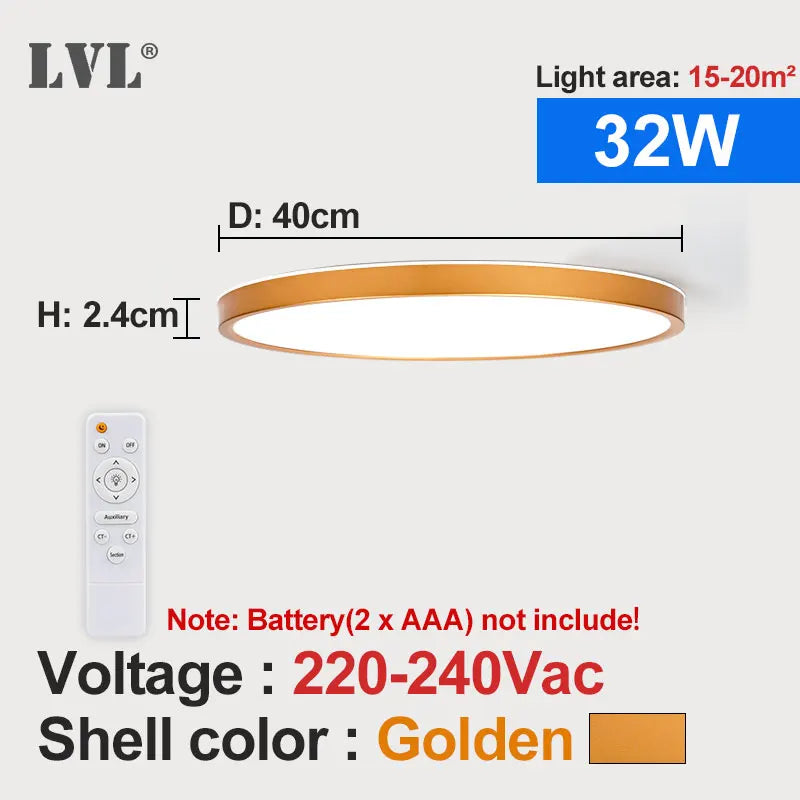 plafonnier led moderne télécommandé à intensité variable