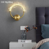 applique murale led cristal et cuivre décorative pour intérieur