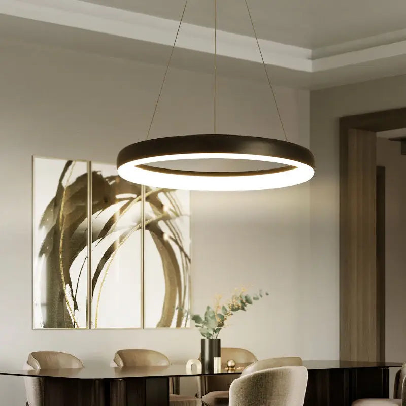 Lustre de salon circulaire moderne minimaliste