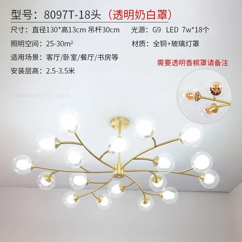 lustre led moderne nouvelle lampe suspension moléculaire nordique