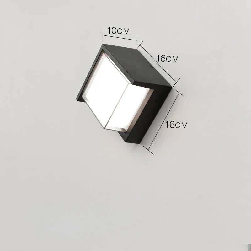 Éclairage mural extérieur moderne étanche IP54 porche balcon terrasse lampe applique jardin en aluminium décor à la maison applique murale lampe