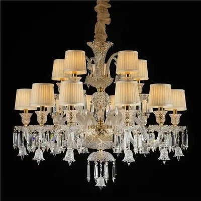 lustre en cristal européen pour décoration moderne et élégante