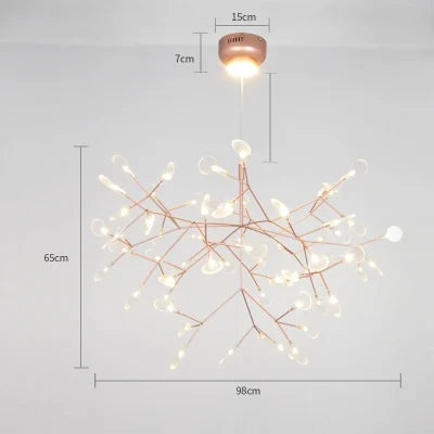 suspension led art déco en acier inoxydable et acrylique