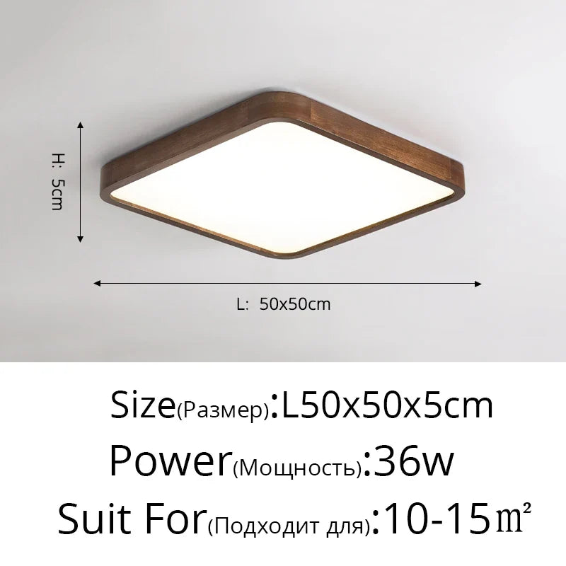 Lustre moderne LED bois acrylique