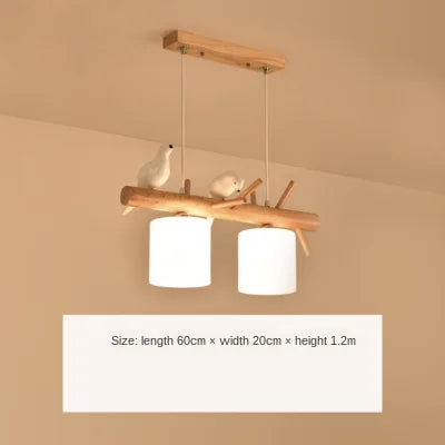 suspension créative nordique en bois pour ambiance moderne